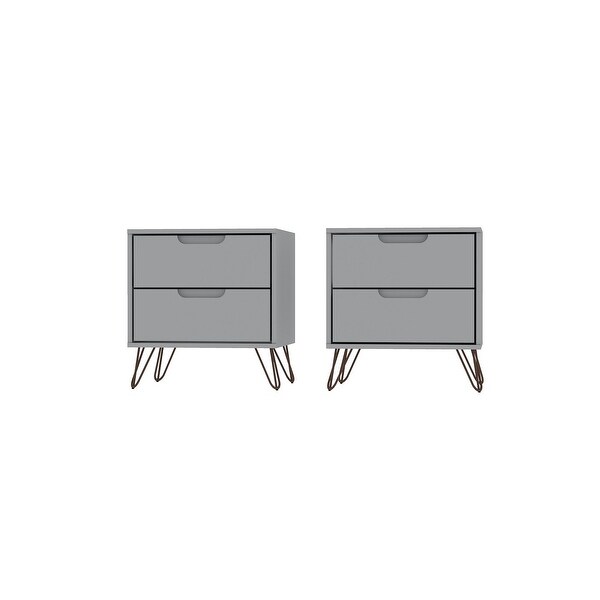 Manhattan Comfort Rockefeller 2-Drawer Nightstand (Set of 2). Opens flyout.