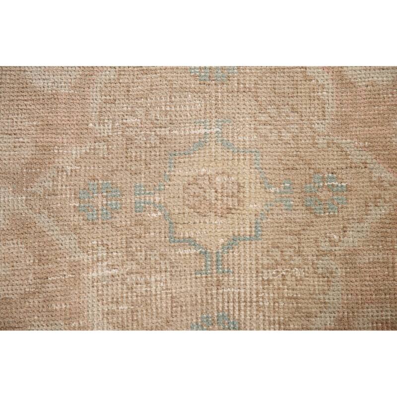 Hand Knotted Oriental 100% Wool Carpet Traditional Medallion Peach Tabriz Area Rug - 4' 8'' X 3' 2''