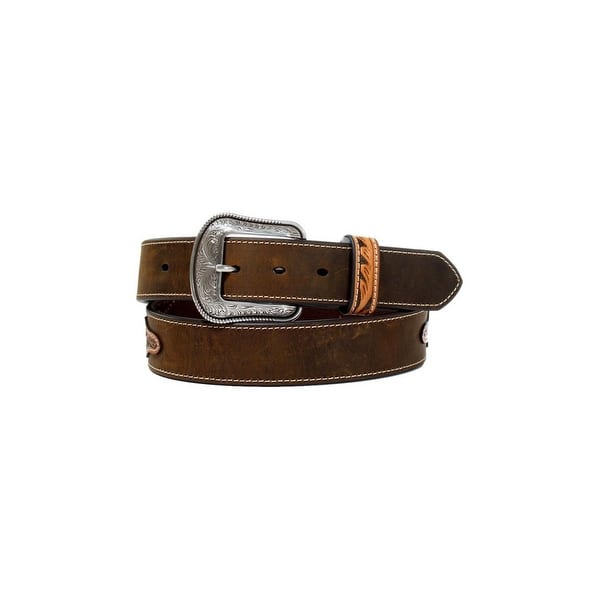 3D cactus western Tooled LEATHER belt Genuine Leather Western Belt With Tooled Succulent Cactus  main image 2