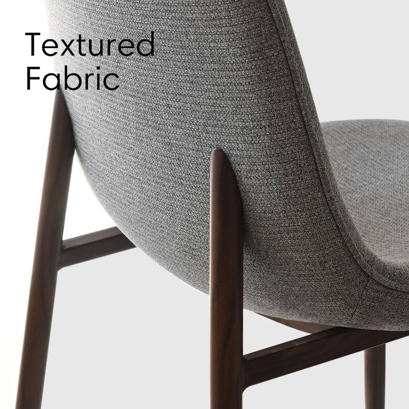 5-Piece Dining Table Set for 4 with Upholstered Chairs and Round Crossed Base Table