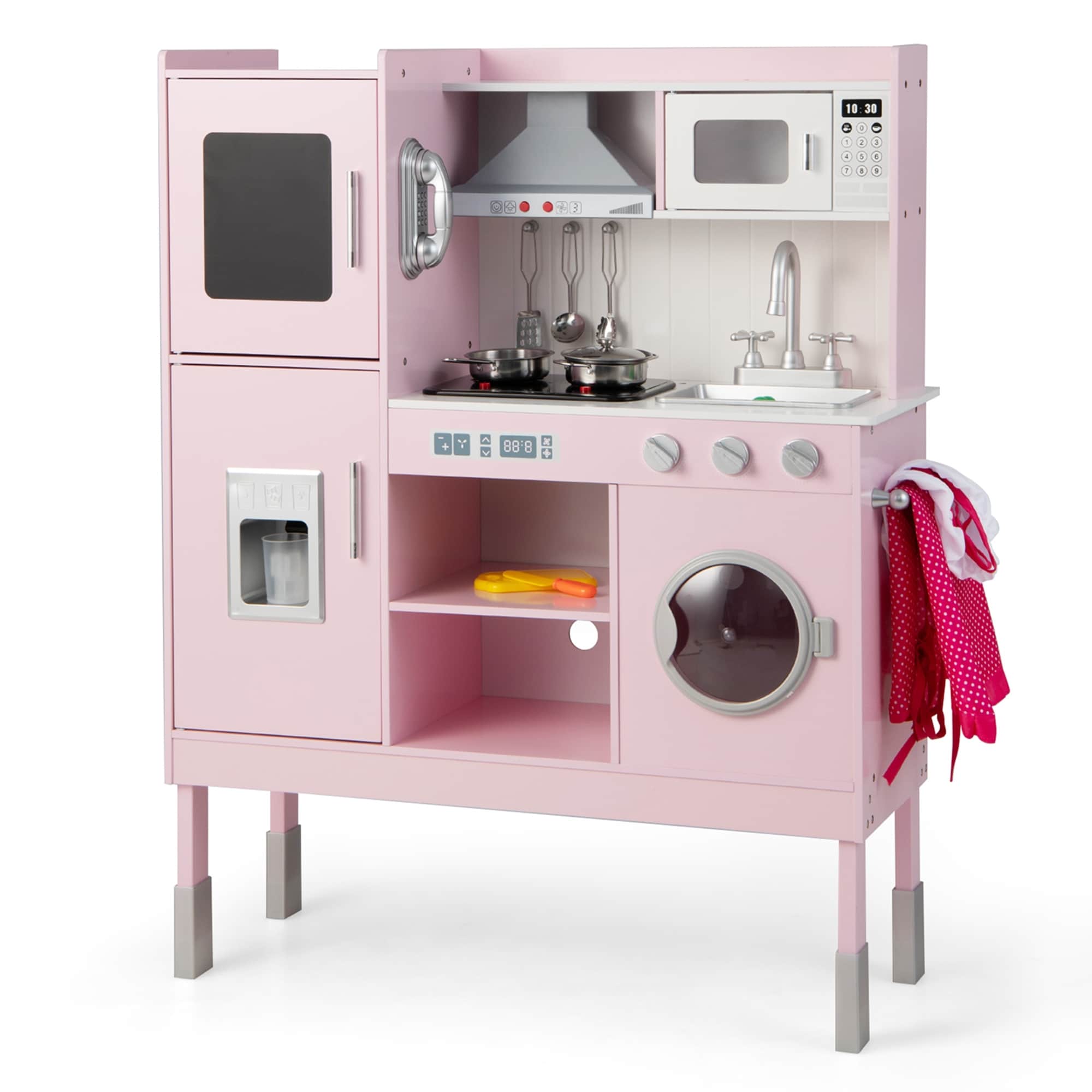 Pink wooden sales toy kitchen