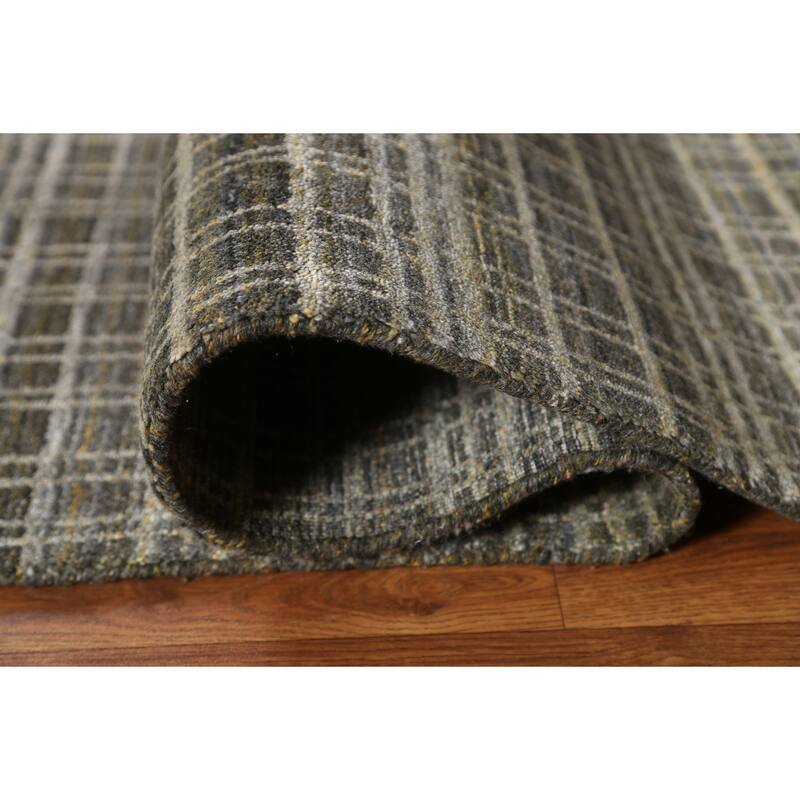 Hand Knotted Oriental 100% Wool Carpet Modern All-Over Multi-Colored Gabbeh Area Rug - 7' 9'' X 5' 5''