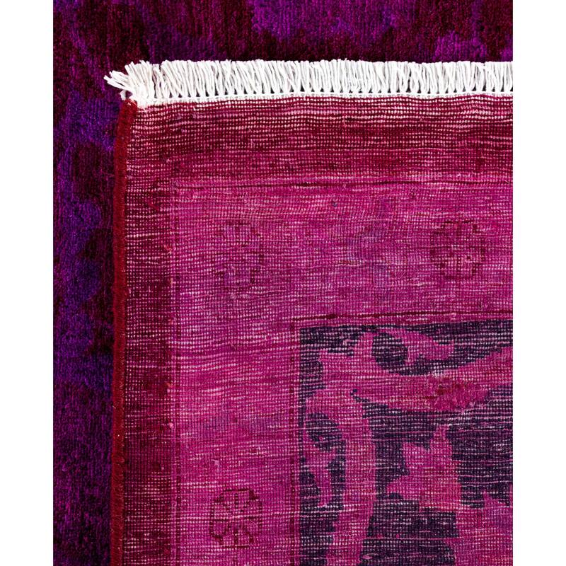 Overdyed One-of-a-Kind Hand-Knotted Area Rug - Pink - 9' 4" x 12' 4"