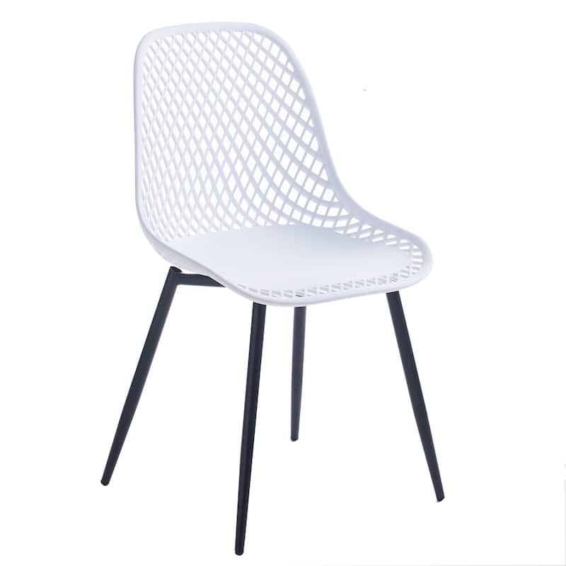 Porthos Home Egil Dining Chairs Set Of 2, Plastic Back, Iron Legs