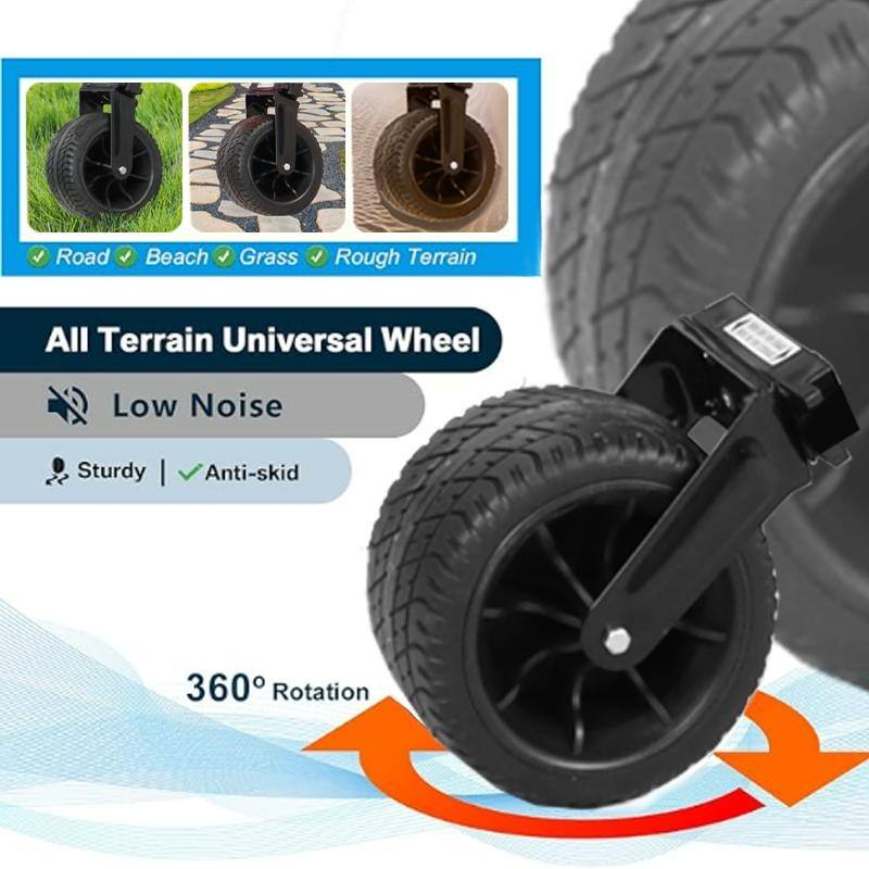 Folding Wagon with All-Terrain Wheels, 230lbs Capacity, Telescoping Handle, and Dust Cover for Beach, Outdoor, and Garden Use
