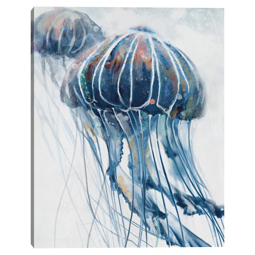 Indigo Jellies by Studio Arts Canvas Art Print by Studio Arts Canvas Art Print