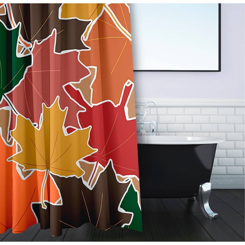 Leaf Pile Shower Curtain