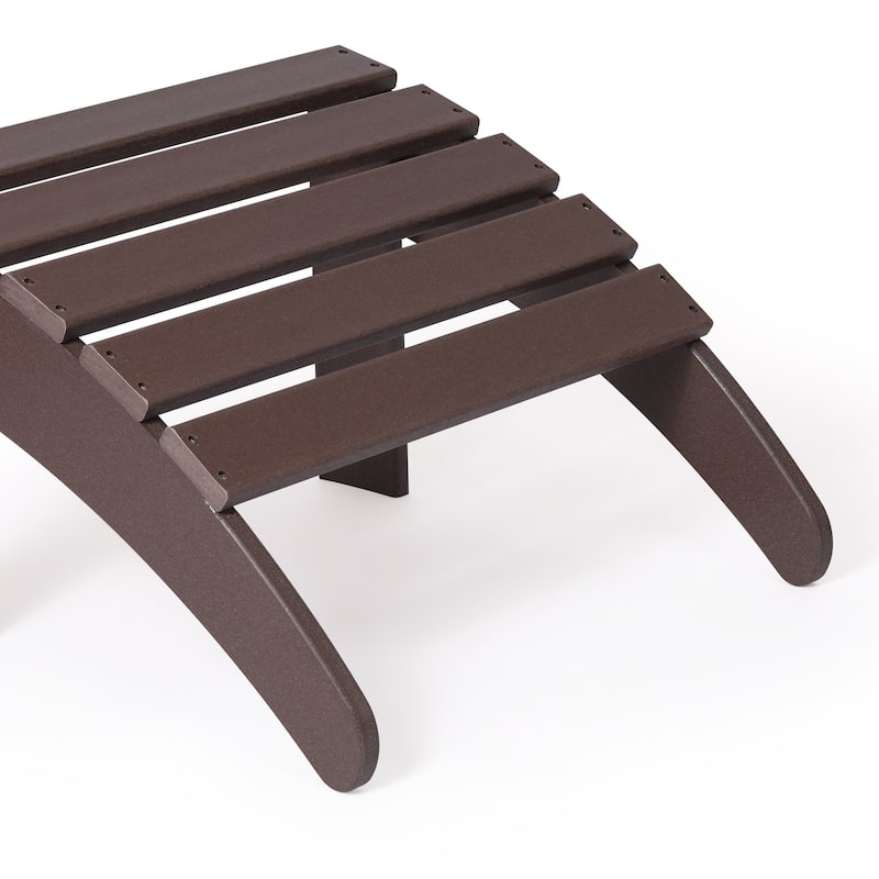 Polytrends Laguna Hdpe All Weather Outdoor Patio Foldable Ottoman