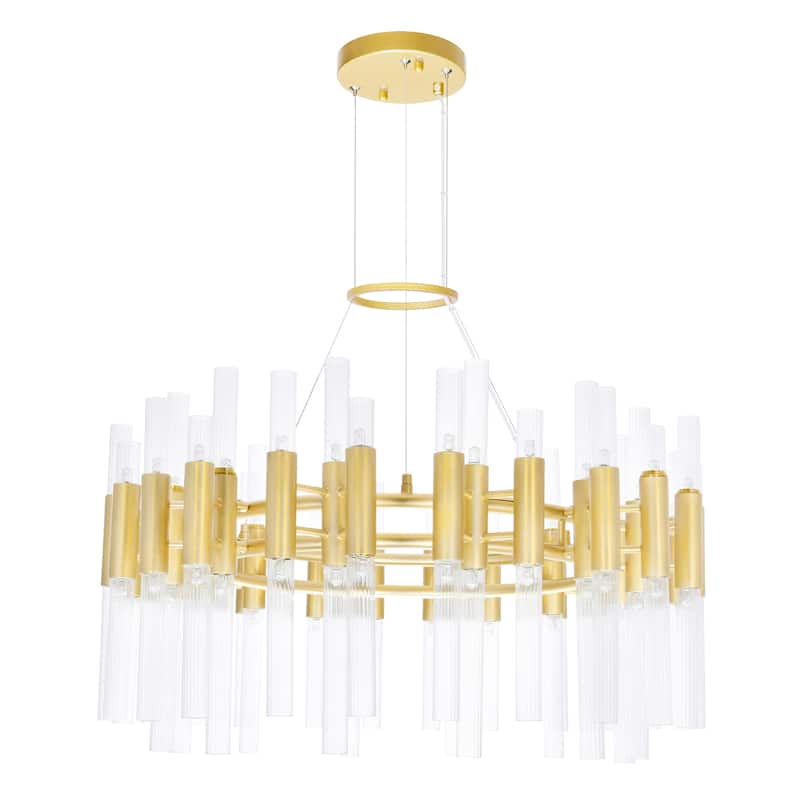 Orgue 72 Light Chandelier With Satin Gold Finish - Satin Gold