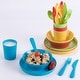 preview thumbnail 9 of 11, 24-Piece Kids Plastic Dinnerware Set, Service for 4 with Plates, Bowls, Cups, Forks, Knives, Spoons, Reusable Tableware