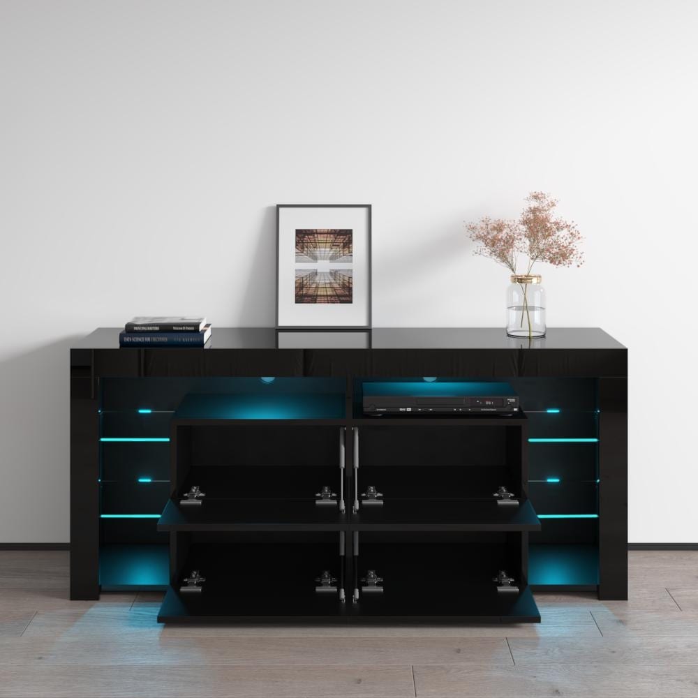 Meble Furniture Minelli Modern 61-inch Glossy TV Stand - Picture 7 of 14
