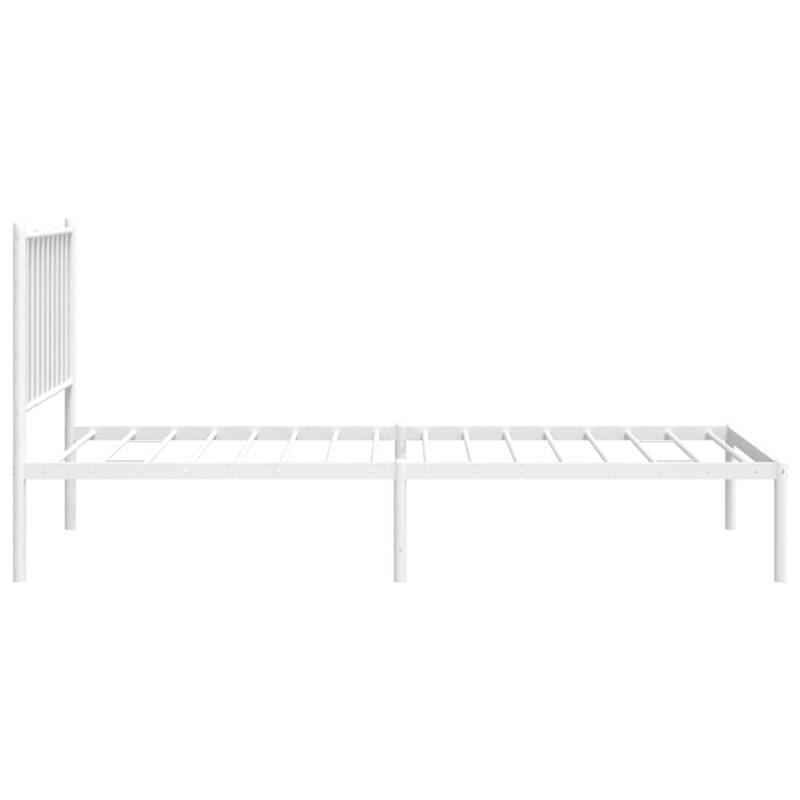 vidaXL Bed Frame Metal Platform Bed Base Mattress Foundation for Home Bedroom - 31.3 x 77.2 x 35.6