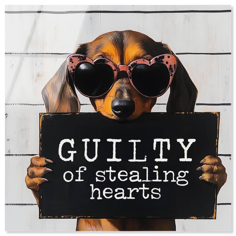 Guilty of Stealing Hearts Acrylic by Art Remedy, Ready to Hang - 40" x 40"