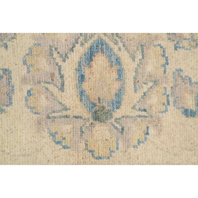 Hand Knotted Oriental 100% Wool Carpet Traditional Floral Navy Blue & Blues Kazak Area Rug - 11' 8'' X 9' 1''