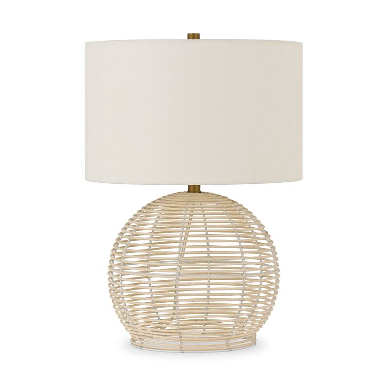 Bryn Modern Coastal Table Lamp in Rattan