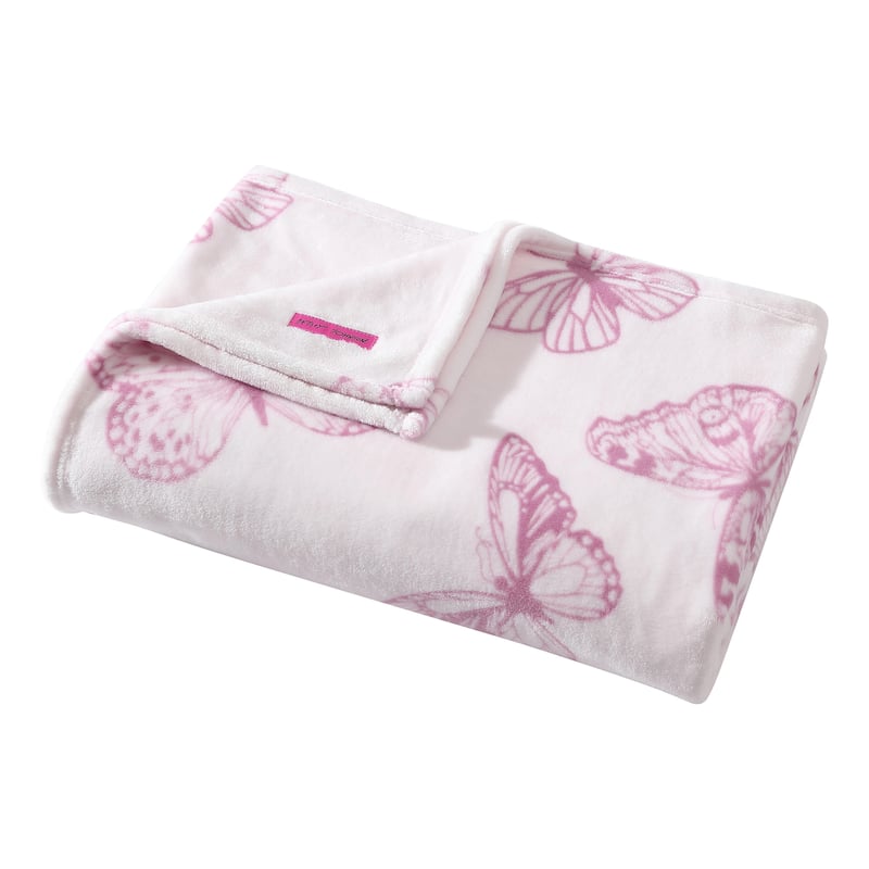 Betsey Johnson Printed Ultra Soft Plush Reversible Blanket