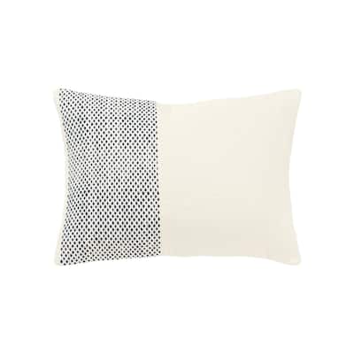 Rizzy Home Transitional Natural Down Filled Decorative Pillow 14"x20"