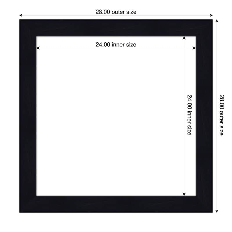 Amanti Art Shiplap Navy Framed Dry Erase Magnetic Board - 28 x 28 in - Shiplap Navy