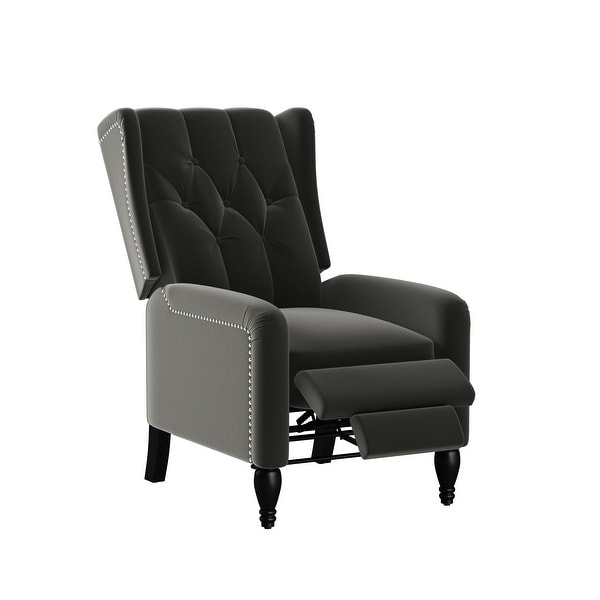 Copper grove velvet discount push back recliner chair