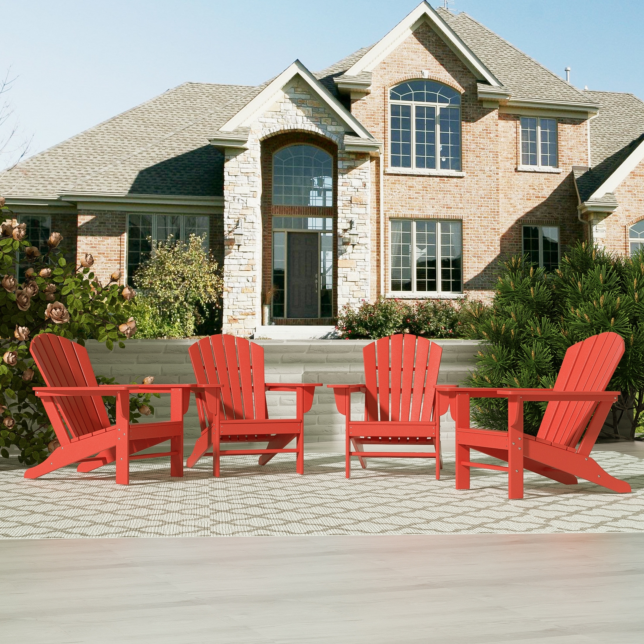 Altura Outdoor Eco-Friendly All Weather Poly Adirondack Chair (Set of 4)