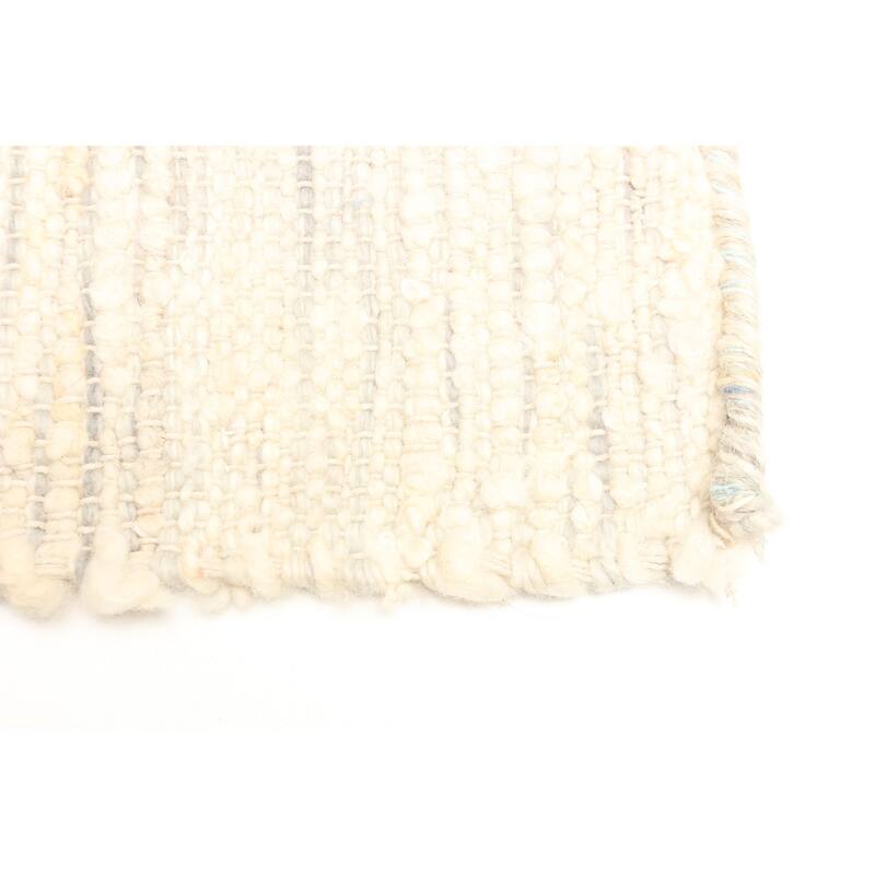 ECARPETGALLERY Braid weave Sienna Cream Wool Rug - 5'0 x 8'2