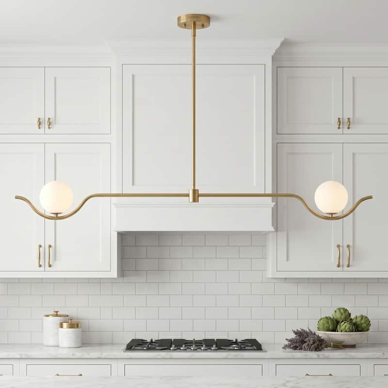 Acroma Elegant Chandelier Modern Linear Chandelier Ceiling Light - 2-light