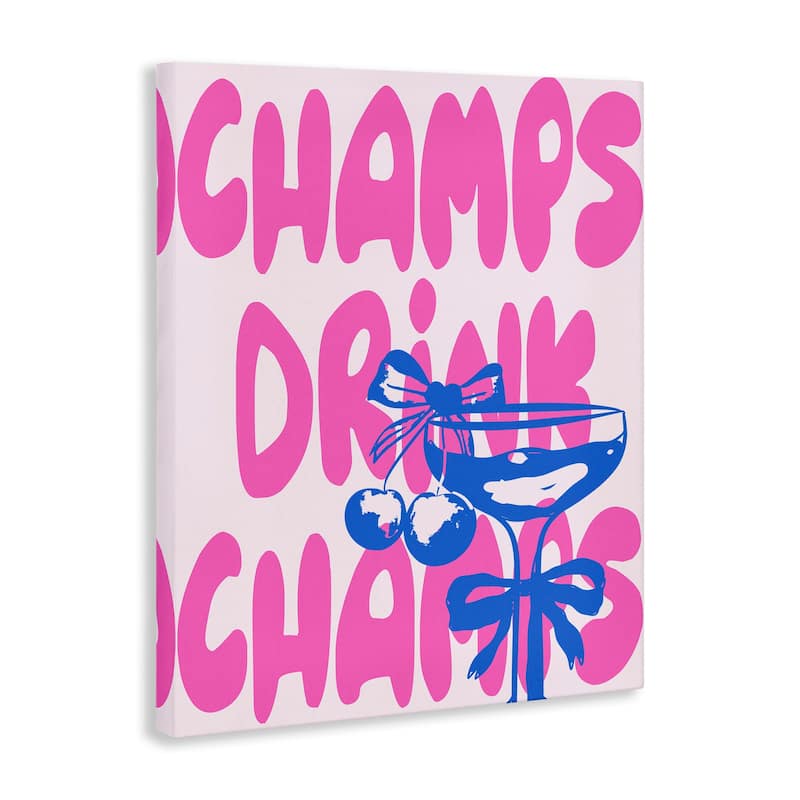 Stupell Champs Drink Champagne Canvas Wall Art Design By House of Lulu