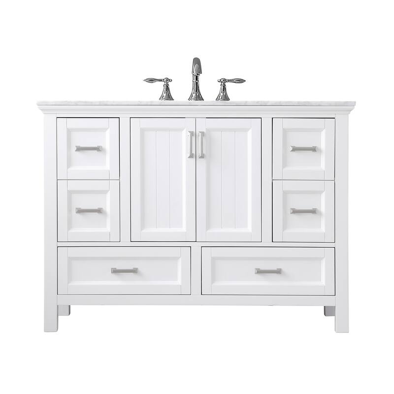 Altair Isla Single Bathroom Vanity Set and Aosta White Countertop without Mirror