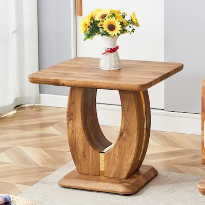 Minimalist Wood Texture Sticker-Patterned Mdf Square Coffee Table:Add A Quiet And Cozy Atmosphere To Your Home