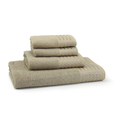 East'N Blue Petek Turkish Cotton Bath Towel Set (Set of 4) - (1 Bath Towel, 1 Hand Towel, 2 Washcloth)