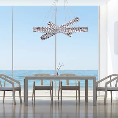 Crystal Elegance Integrated LED Chandelier
