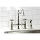 preview thumbnail 31 of 46, Heritage Bridge Kitchen Faucet with Brass Sprayer