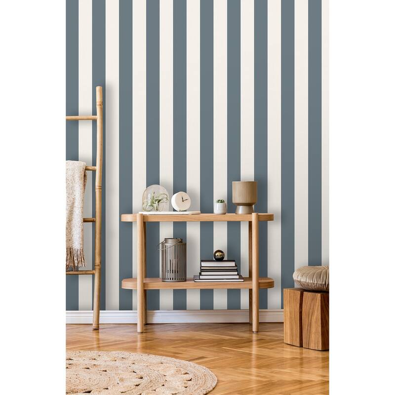 Fine Decor Tavish Blue Stripe Wallpaper