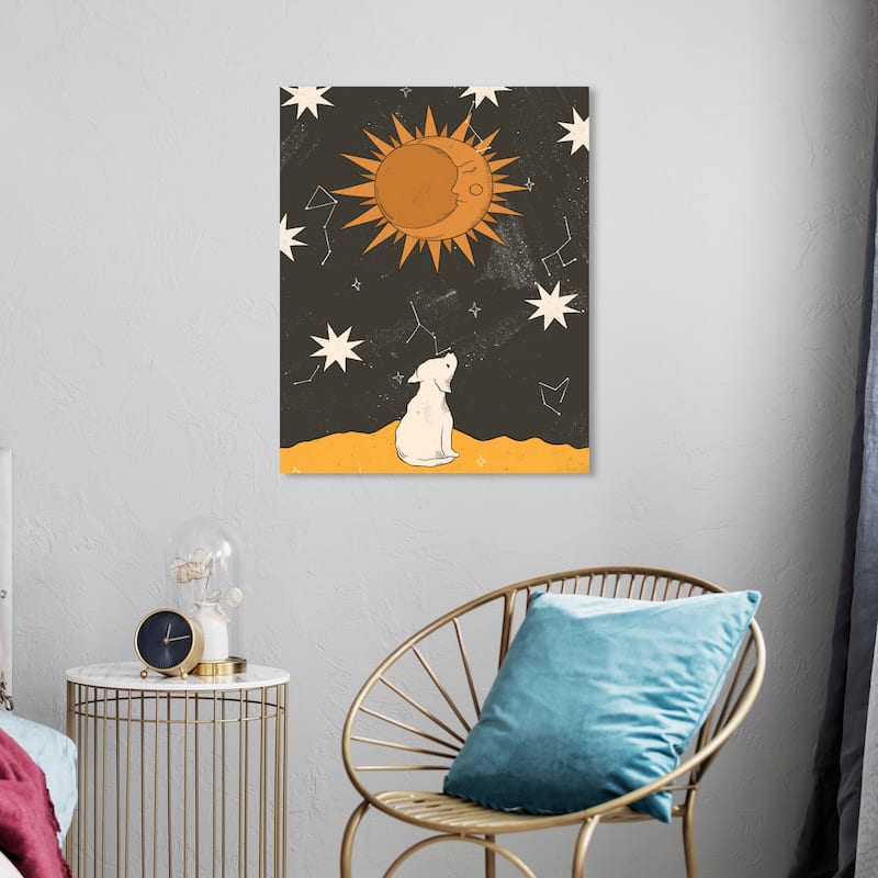 Wynwood Studio Canvas Astronomy and Space Looking at the Constellations Black Wall Art Canvas Print - 20 x 24