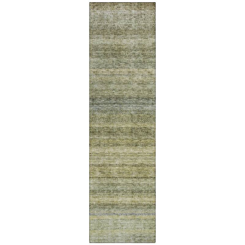Machine Washable Indoor/ Outdoor Ombre Solid Chantille Rug