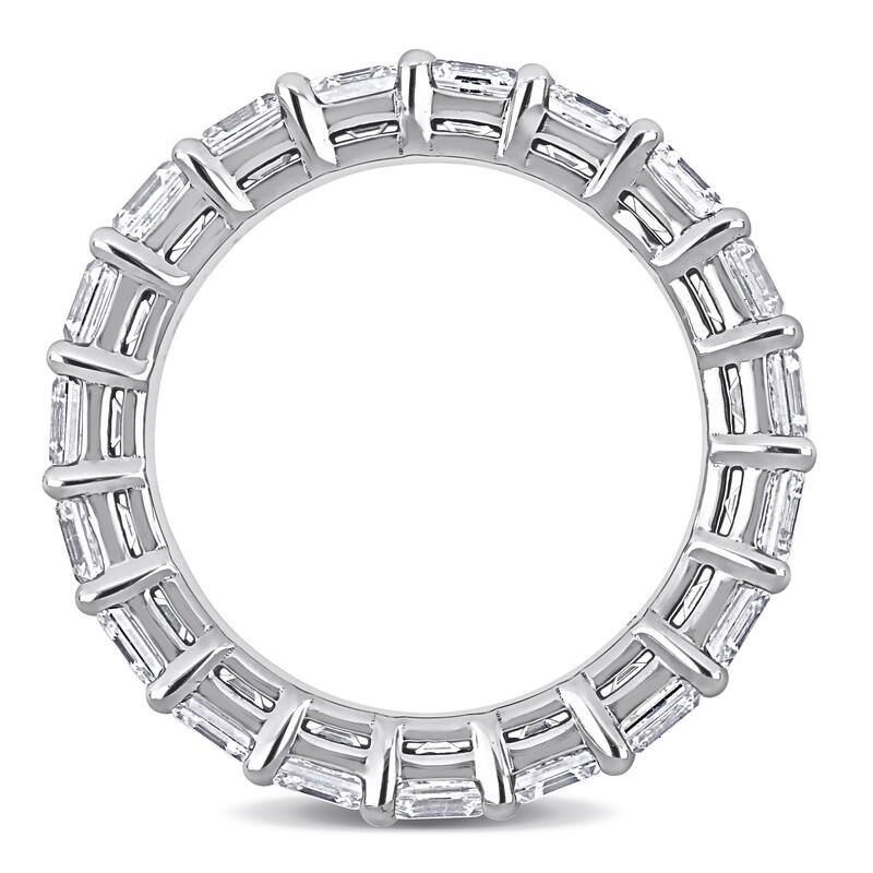 Miadora 4 3/8ct TDW Asscher-Cut Diamond Eternity Ring in 18k White Gold