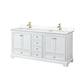 Option White / White Cultured Marble Top / Brushed Gold