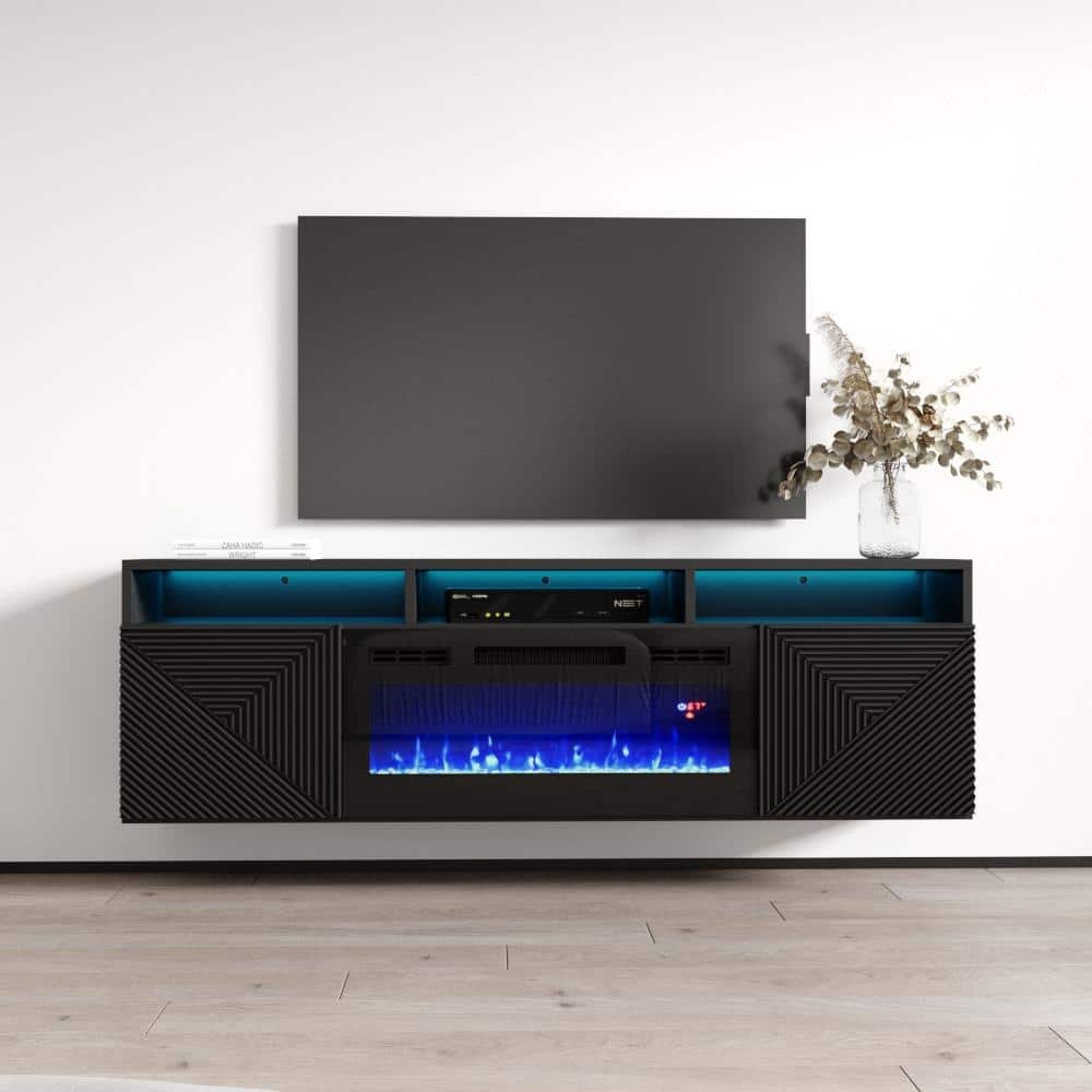 Giza EF Wall Mounted Electric Fireplace Modern 63" TV Stand