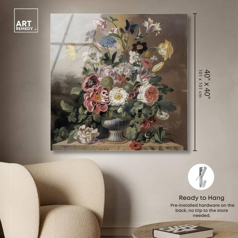 Classical Dream Vase Acrylic by Art Remedy, Ready to Hang