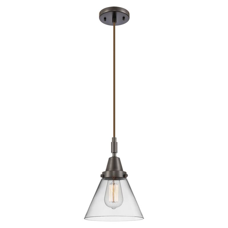 Innovations Lighting 447-1P-G42 Cone 8" Wide Mini Pendant with Clear