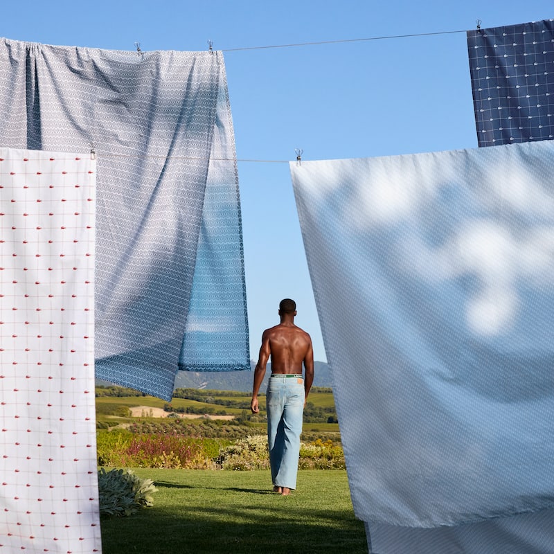 Lacoste Slice Geometric Percale Cotton Sheet Set