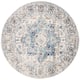 SAFAVIEH Madison Snowflake Medallion Rustic Farmhouse Distressed Rug - 11' x 11' Round - Turquoise/Ivory