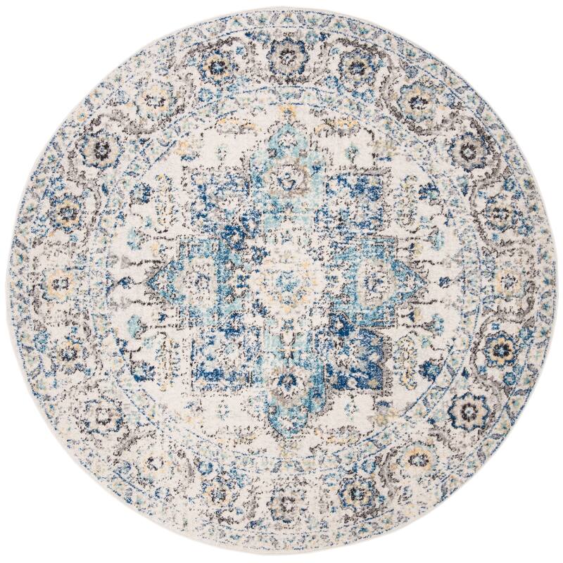 SAFAVIEH Madison Snowflake Medallion Rustic Farmhouse Distressed Rug
