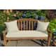 Sunbrella Solid Fabric 1-Piece Indoor/Outdoor Bench Cushion, 48"W x 18"L