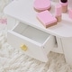 preview thumbnail 8 of 11, Teamson Kids Wooden Makeup Pretend Play Vanity with Mirror, Drawer, Wool Hair, and Makeup Accessories for Age 3-5 Toddlers