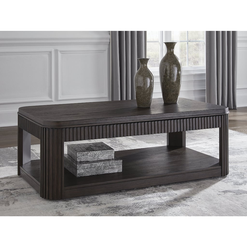 Signature Design by Ashley Carlibrie Dark Brown Lift-Top Coffee Table - 48" W x 26" D x 17" H