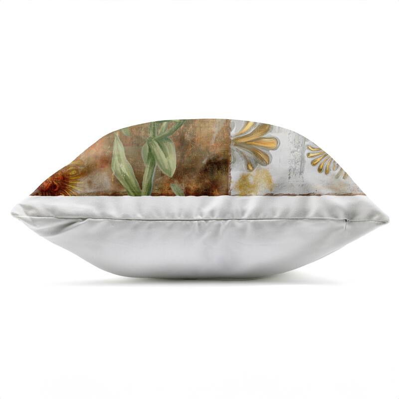 Stupell Blooming Lilies on Tile Pattern Printed Outdoor Throw Pillow Design by Sasha