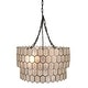 preview thumbnail 3 of 18, Two-Tier Capiz Honeycomb Chandelier - 20.0"L x 20.0"W x 12.0"H