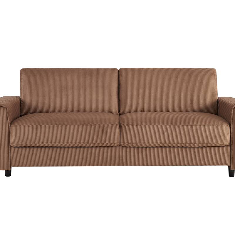 Modern Contemporary Upholstered Corduroy Plush Tufted Sofa