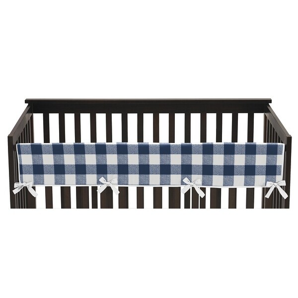navy buffalo check crib bedding